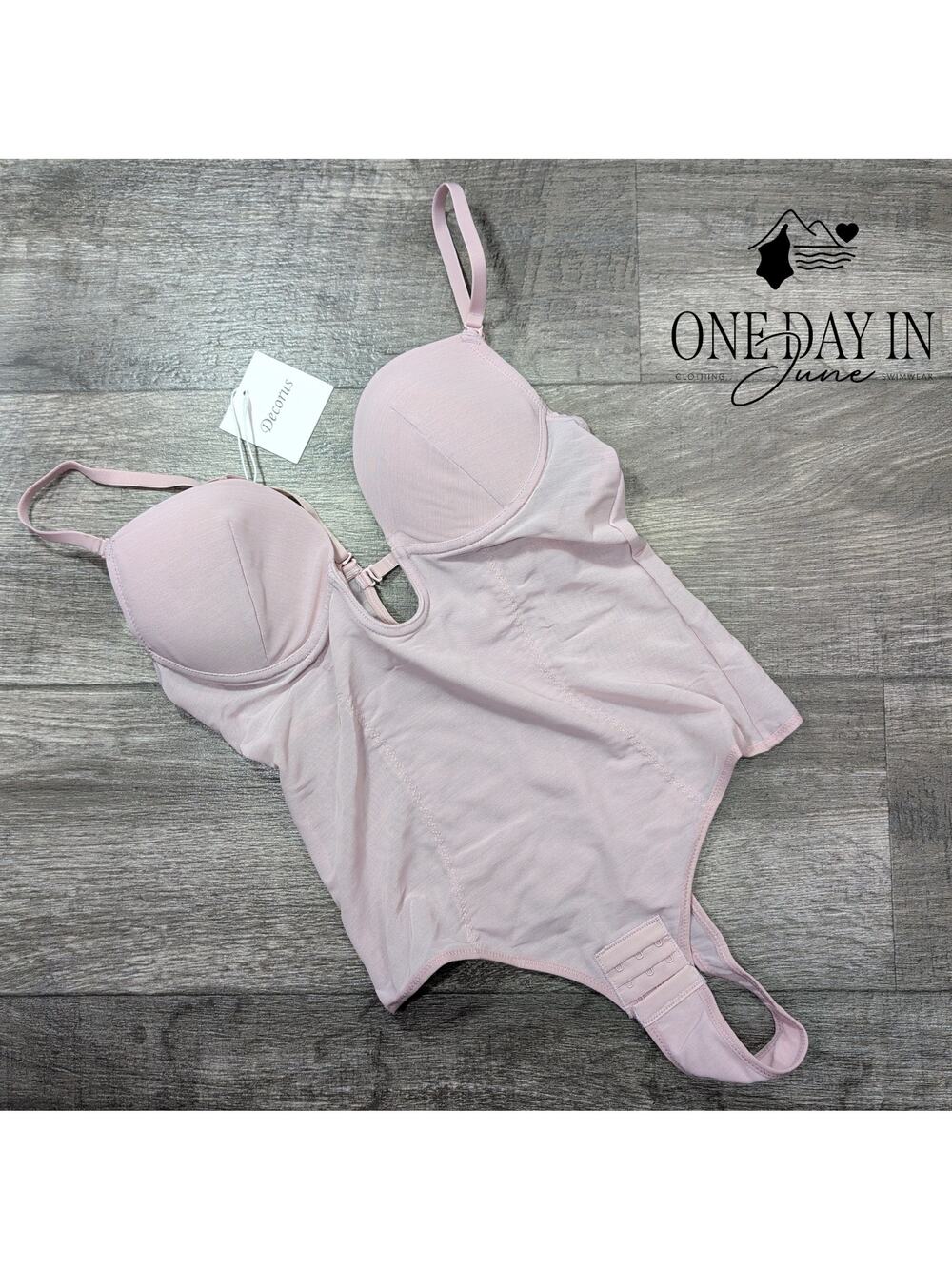 Decorus V Neck Thong  Bodysuit Size S